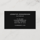 Modernes, elegantes und minimalistisches beruflich visitenkarte (Rückseite)
