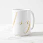 Modernes, elegantes und minimalistisches Gold Joy  Kaffeetasse (VorderseiteRechts)