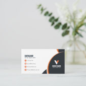 Modernes elegantes Unternehmen Visitenkarte (Stehend Vorderseite)