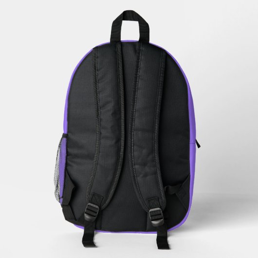Modernes, elegantes Violets Monogramm Bedruckter Rucksack (Rückseite)