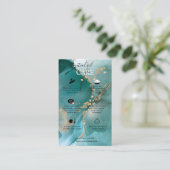 Modernes Elegantes Wasser Aquamarines ätherisches Visitenkarte (Stehend Vorderseite)