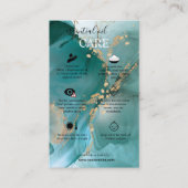 Modernes Elegantes Wasser Aquamarines ätherisches  Visitenkarte (Vorderseite)