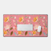 Modernes Elegantes Wasserfarben Rosa Schreibtischunterlage (Tastatur & Maus)