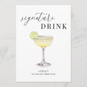 Modernes elegantes Wasserfarbenzeichen Trinkzeiche (Vorderseite)