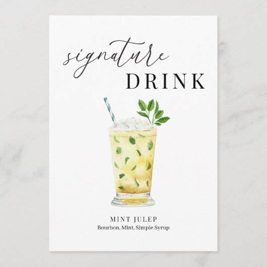 Modernes elegantes Wasserfarbenzeichen Trinkzeiche (Vorderseite)