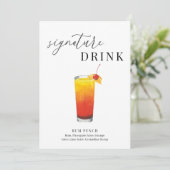 Modernes elegantes Wasserfarbenzeichen Trinkzeiche (Stehend Vorderseite)