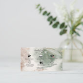 Modernes Elegantes Watercolor Grünes ätherisches Ö Visitenkarte (Stehend Vorderseite)