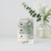 Modernes Elegantes Watercolor Grünes ätherisches Ö Visitenkarte (Stehend Vorderseite)