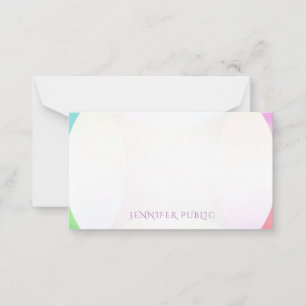 Modernes elegantes Watercolor Hand Script Monogram Mitteilungskarte