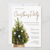 Modernes, elegantes Weihnachtsbaum-Party Einladung (Vorderseite)