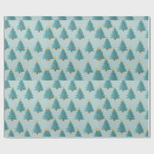 Modernes elegantes Weihnachtsbaummuster Geschenkpapier (Flach)