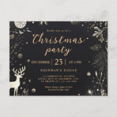 Modernes Elegantes Weihnachtsfest Party Feierliche Postkarte (Vorderseite)