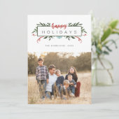 Modernes, elegantes Weihnachtsgeschenk-Foto Feiertagskarte (Stehend Vorderseite)