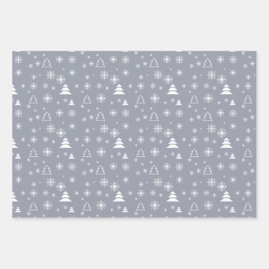 Modernes elegantes Weihnachtsgeschmacksmuster Geschenkpapier Set (Vorderseite)