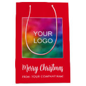 Modernes elegantes Weihnachtsgotteslogos Mittlere Geschenktüte (Vorderseite)