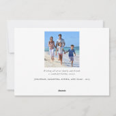 Modernes Elegantes Weihnachtsgrün Foto Feiertagskarte (Rückseite)