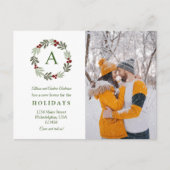 Modernes elegantes Weihnachtskreidemuseum Moving F Ankündigungspostkarte (Vorderseite)