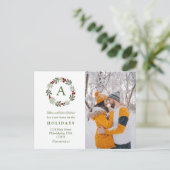 Modernes elegantes Weihnachtskreidemuseum Moving F Ankündigungspostkarte (Stehend Vorderseite)