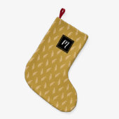 Modernes elegantes Weihnachtsmuster Monogramm Kleiner Weihnachtsstrumpf (Vorderansicht (hängend))