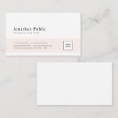 Modernes, elegantes weißes Design hinzufügen Visitenkarte (Vorne/Hinten)