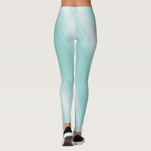 Modernes elegantes, weißes Design Leggings (Rückseite)