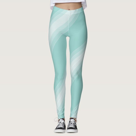 Modernes, elegantes, weißes Design Leggings (Vorderseite)