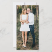 Modernes Elegantes Weißes Foto Save the Date (Rückseite)