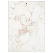 Modernes, elegantes weißes Marmor beruflich Klemmbrett (Rückseite)