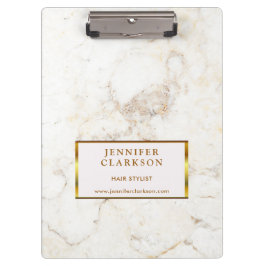 Modernes, elegantes weißes Marmor beruflich Klemmbrett