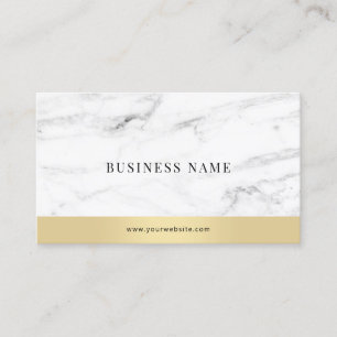 Modernes, elegantes weißes Marmor Gold Corporate Visitenkarte