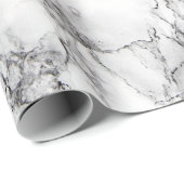 modernes, elegantes weißes Marmorgestein Geschenkpapier (Rolleneckpunkt)