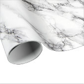 modernes, elegantes weißes Marmorgestein Geschenkpapier (Rolleneckpunkt)