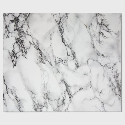 modernes, elegantes weißes Marmorgestein Geschenkpapier (Flach)