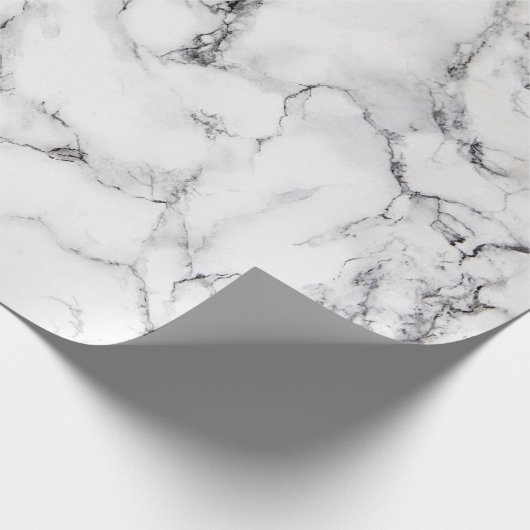 modernes, elegantes weißes Marmorgestein Geschenkpapier (Ecke)