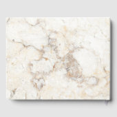 Modernes elegantes, weißes Marmormuster Hochzeit. Gästebuch (Rückseite)