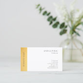 Modernes, elegantes, weißes Minimalistisches Templ Visitenkarte (Stehend Vorderseite)