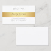 Modernes, elegantes, weißes Personalisiertes Templ Visitenkarte (Vorne/Hinten)