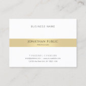 Modernes, elegantes, weißes Template Minimalistisc Visitenkarte (Rückseite)