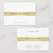 Modernes, elegantes, weißes Template Minimalistisc Visitenkarte (Vorne/Hinten)