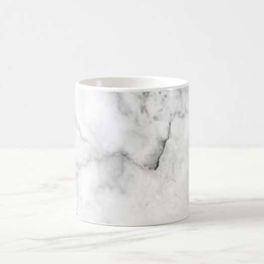 modernes, elegantes weißes und schwarzes Marmor Kaffeetasse (Mittel)