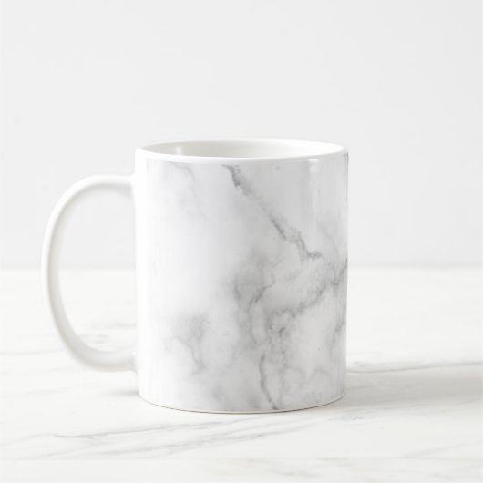 modernes, elegantes weißes und schwarzes Marmor Kaffeetasse (Links)