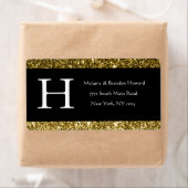 Modernes, elegantes White Black Gold Monogram (Insitu)