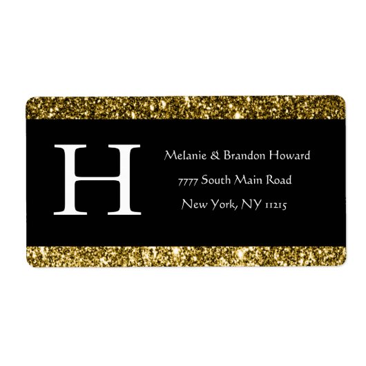 Modernes, elegantes White Black Gold Monogram (Vorne)