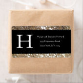 Modernes, elegantes White Black Gold Monogram (Insitu)