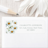 Modernes elegantes White Daisy Floral Trendy Busin (Insitu)