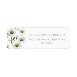 Modernes elegantes White Daisy Floral Trendy Busin