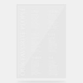 Modernes, elegantes White Schriftart Hochzeitssatt Acrylschild (Vorderseite)