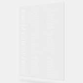 Modernes, elegantes White Schriftart Hochzeitssatt Acrylschild (Winkel)