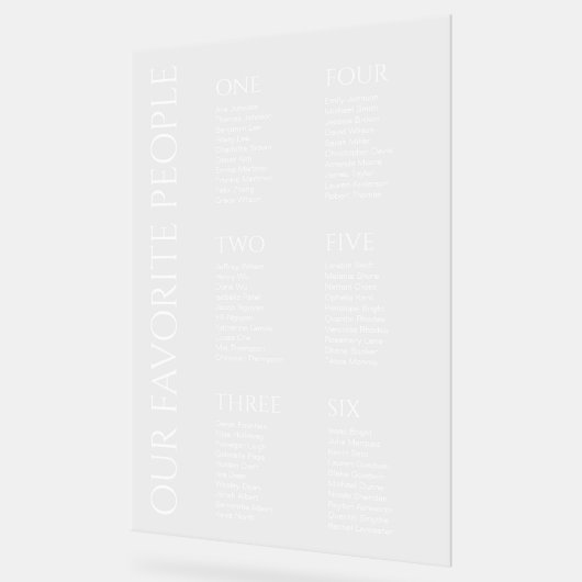 Modernes, elegantes White Schriftart Hochzeitssatt Acrylschild (Winkel)