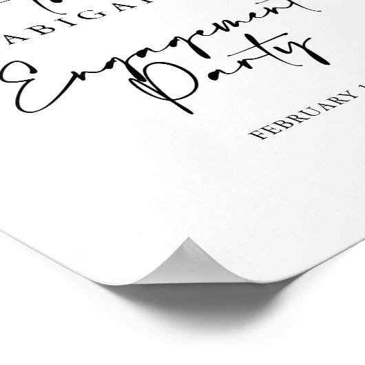 Modernes, elegantes Willkommenspender Poster (Ecke)